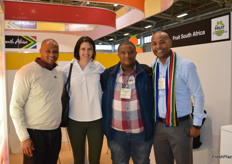 Elvis Pieters - Graff Fruit, Lindie Stroebel - PMA South Africa, Logan von Willingh - Graff Fruit and Clayton Zwart from SATI.